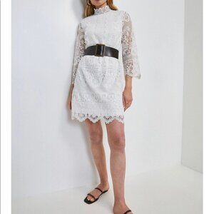 knee length dresses for ladies Mock Sequin Flower Mini Dress – IULOVER main image 1